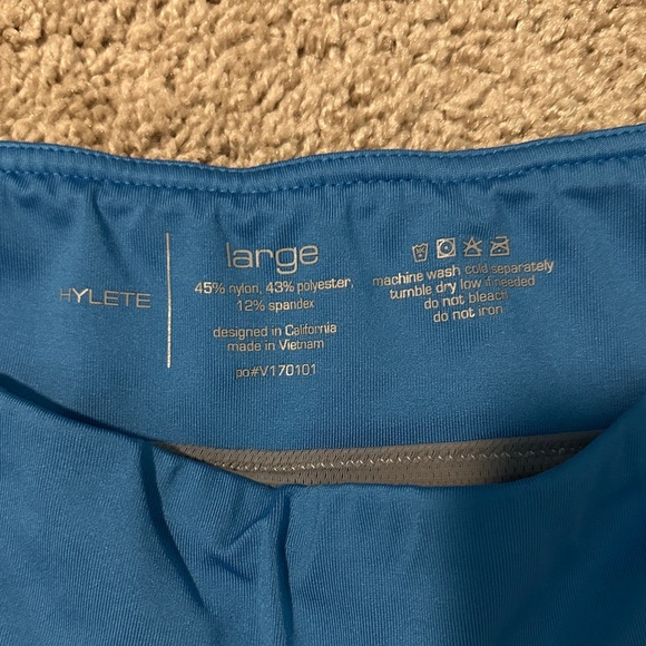 Hylete Women's Blue and Gray Running Shorts Size Large-9 - Picture 2 of 3